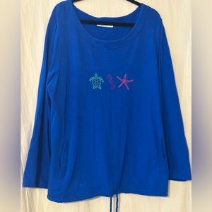 Sun Bay Women’s Long Sleeve Sweatshirt W/Pockets and Drawstring
